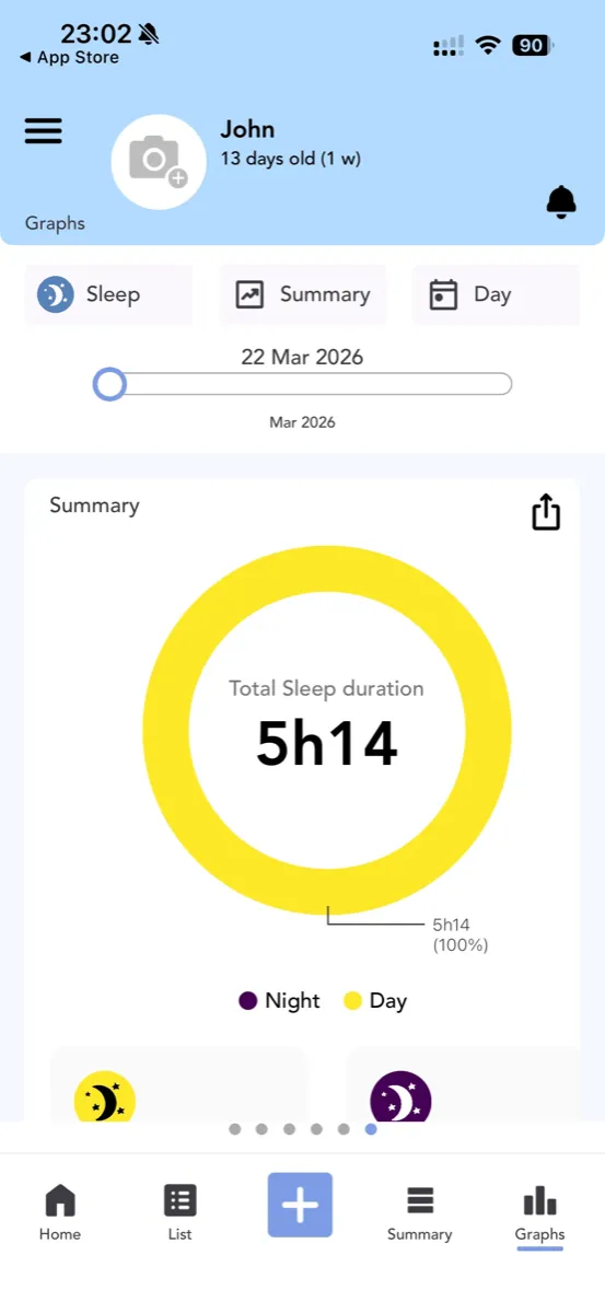 Screenshot of Baby Connect website
