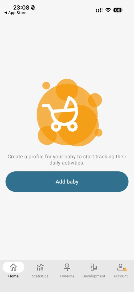 Screenshot of Baby Daybook website