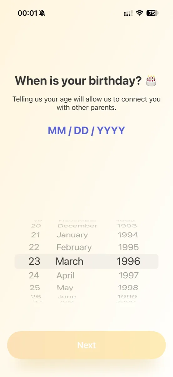 Screenshot of Glow Baby website