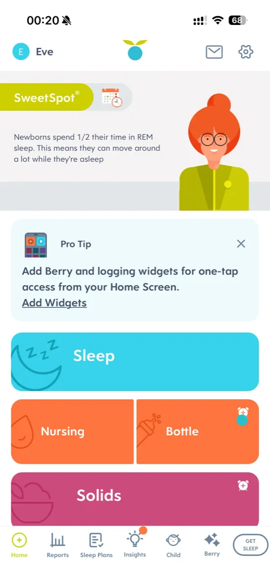 Screenshot of Huckleberry website